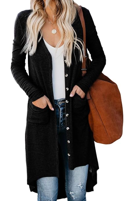 long black duster sweater