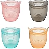 Zip Top Platinum Silicone Baby Snack Containers (4 Set)