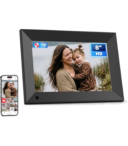 Amazon | 8インチデジタル写真フレーム、1280x800 HD IPS WiFiデジタル