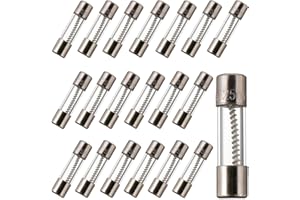 BOJACK T1.6AL250V 5x20mm 1.6A 250V Slow Blow Fuses 1.6 amp 250 Volt 0.2 x 0.78 Inch Glass Tube Time-delay Fuses(Pack of 20 Pc