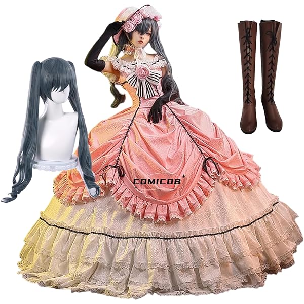 (今日だけ/1度着用)黒執事♥シエル♥駒鳥♥ドレス♥女装♥コスプレ衣装♥ 新発売 三分妄想 黒執事 コスプレ シエル 豪華セット 女装 駒鳥