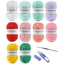 Amazon | SCYarn 韓国産たわし糸12色セット 1玉当たり約75m 計400g