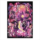 500ピース ジグソーパズル ディズニー 塔の上のラプンツェル 夜空にゆらめく灯り ぎゅっとシリーズ 【ステンドアート】 (25ｘ36cm)