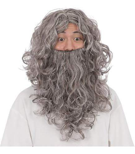 Amazon.co.jp: 長い 付けヒゲ ひげ 髭 サンタ 仙人 魔法使い 魔術師