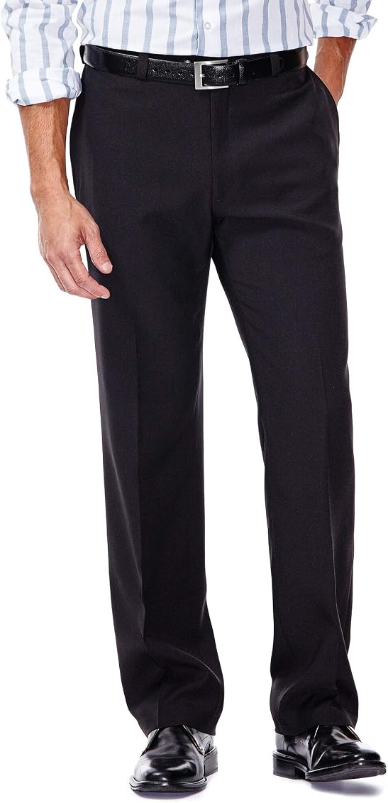 Expandable-Waist Plain-Front Dress Pant 