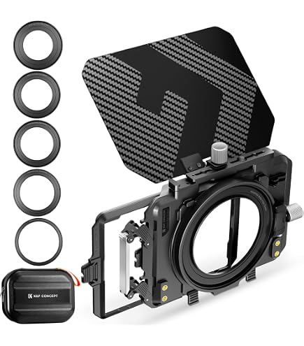Produktbild von Hersmay 4 X 4 ND Matte Box Filters ND2/ND4/ND8/ND1000 100 X 100 Mm Square Filter Grey Filter Multi-Coated MC ND Glass Neutral Density Filter For 4 X 4 Inch Matte Box Cokin