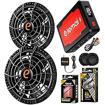 48V最強進化2025新型ファンバッテリーセット PSE認証済 熱中症対策 妥協なき暴風 48V最強進化】2025新型ファンバッテリーセット 2