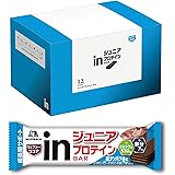 inバー ジュニアプロテイン ココア (12本入×1箱) たっぷりココアのウエファータイプ 高タンパク8g カルシウム・鉄・ビタミンD配合 成長応援プロテインバー