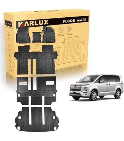 現行型デリカD5　純正フロアマット Amazon | Shvgen適合三菱 みつびし デリカD5 専用フロアマット1-2列目