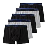 [INNERSY] ボクサーパンツ 前開き キッズ 下着 綿 ボクサーブリーフ ボーイズ パンツ男の子 5枚セット 140-170（160，3ブラック+2グレー）