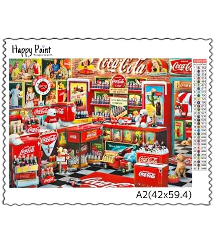 Amazon.co.jp: Happy Paint ダイヤモンドアート A3 コーラ カラフル