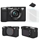 VOVMOEYA ソニー Sony α7CII/ILCE-7CM2/A7CM2との互換性ありカメラケース α7C2専用 ボディケース a7CIIシリコンカメラケース ILCE-7CM2カバー カメラA7CM2専用保護ケース A7C II A7CMark 2 α7C ii 保護バッグ A7CM2対応ケース シリコン製 快適なグリップ 軽量 耐衝撃-ブラック