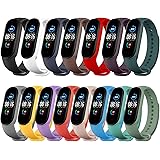 Monuary Straps Compatible with Xiaomi Mi Band 6 / Amazfit Band 5 / Xiaomi Mi Band 5, Colourful Silicone Replacement Watch Str