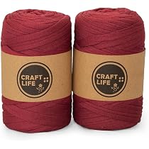 Amazon | [CRAFT LIFE] Tシャツ ヤーン ファブリックヤーン 糸 基本色