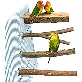 4点セット入り 鳥 止まり木 止まり台 爪を磨くりんごの木 自然木 噛むおもちゃ 爪を研ぎ パーチ インコ オウム 鳥 文鳥 セキセイインコ オカメインコ おやすみボード 遊び道具 ケージアクセサリー 取り付け簡単 オウムスタンド ペット遊び場 バラ