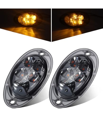 Front Fender Side Marker/Turn Signal Light Clear/Amber With 3 Wire Plug 3 Pin High/Low Beam Female Connector (Fits Freightliner M2 2002-2025 All Models Fender Side Marker/Turn Signal Ligh), Side Marker Assemblies