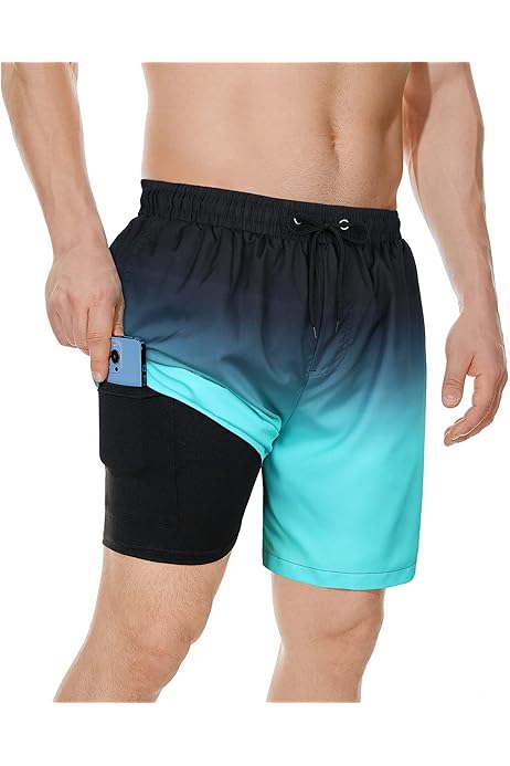 mens bathing suits with boxer liner