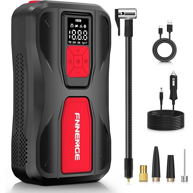 FORTEM Tire Inflator Portable Air Compressor 150 PSI, Bike Pump, 12V