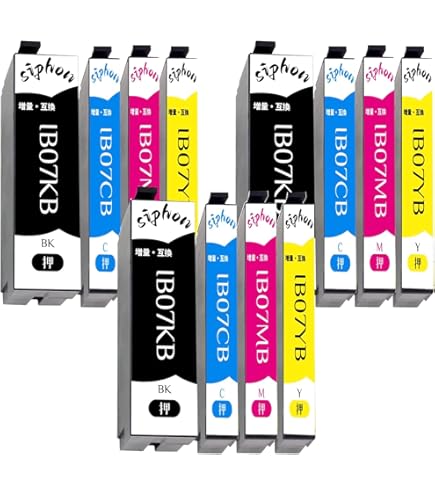 Amazon.co.jp: 【埼京企画】IB07KB ブラック 3本セット 大容量 黒/顔料