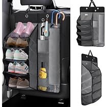 Amazon｜iKristin 車用マルチシューズラック&傘入れ カーシューズ 