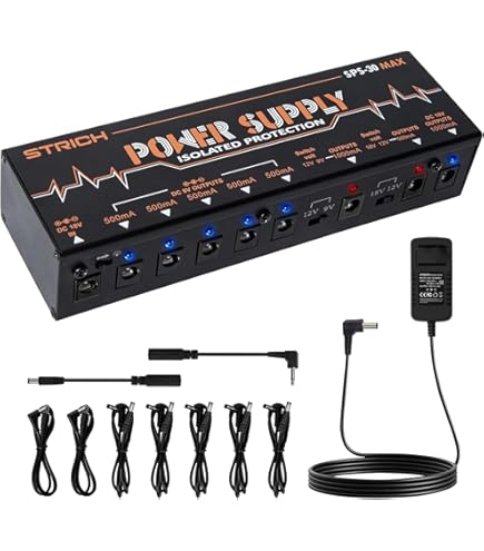 Amazon | STRICH エフェクター電源 9V/12V/18Vエフェクターボード用