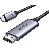 UGREEN USB Type C HDMI 変換ケーブル 4K@60Hz 1m ナイロン編み Thunderbolt 3 MacBook/Galaxy/Huawei/Surface Go/Chromebook/など対応