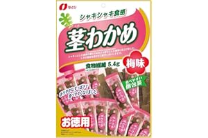 なとり お徳用茎わかめ梅味 105g×5袋【エネルギー107kcal 脂質0.7g 炭水化物26.3ｇ(糖質 20.9ｇ 食物繊維 5.4ｇ) ※1袋当たり】