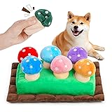 Pawplusee 犬 おもちゃ かむ 知育玩具 ストレス解消 キノコデザイン 7個セット 小型犬 中型犬 噛む 歯磨き 犬のおもちゃ 破壊防止 運動不足解消