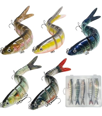 Amazon | 5個 浮動ルアー バス釣り ルアーセット 路亜餌 軽量魚釣り 餌