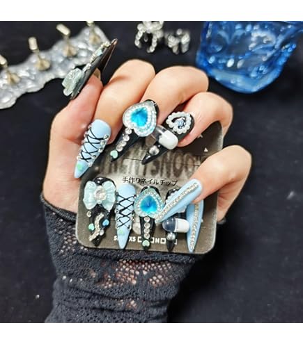 オリジナルデザイン 手作り ネイルチップ 大人 マニキュア つけ爪 立体蛇