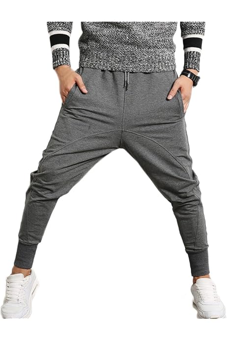 PRIJOUHE Men's Joggers, Sweatpants, Low 