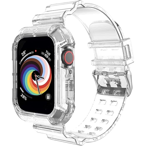 Amazon.co.jp: NAKOP iWatch バンド 保護ケース付き 透明 iWatch 