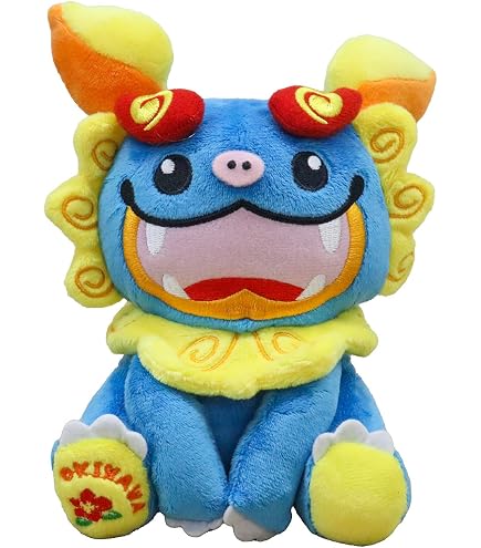 Amazon.co.jp: 沖縄限定ころころらいふぬいぐるみ 赤シーサー 青 