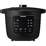 パナソニック 電気圧力鍋 3.9L 最大6人分 圧力/低温/無水/煮込/自動調理 レシピブック付 温度過昇防止・ふた開閉検知機能付き NF-PC400-K