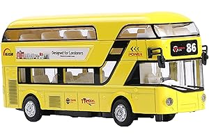 HAMILO トイカー ロンドン 2階建てバス ドア開閉 ミニカー ライトアップ