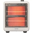 アイリスオーヤマ 電気ストーブ ヒーター 暖房器具 電気 足元 小型 省エネ 脱衣所 転倒時電源OFF 400W/800W 2段階切替 軽量 EHT-800W ホワイト