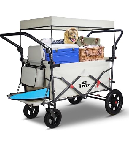 Amazon.co.jp: Topwell キャリーワゴン屋根付 アウトドア用 シートと