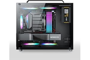 pcケース ミドルタワー pcケース 透明強化ガラスモデル micro-atx ブラック（black） MINI型