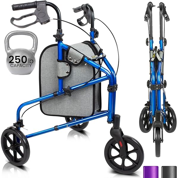 drive ピアチェーレウノ　折りたたみ式歩行器 青 バスケット付き Amazon | ドライブメディカル(Drive Medical) 折りたたみ 歩行車