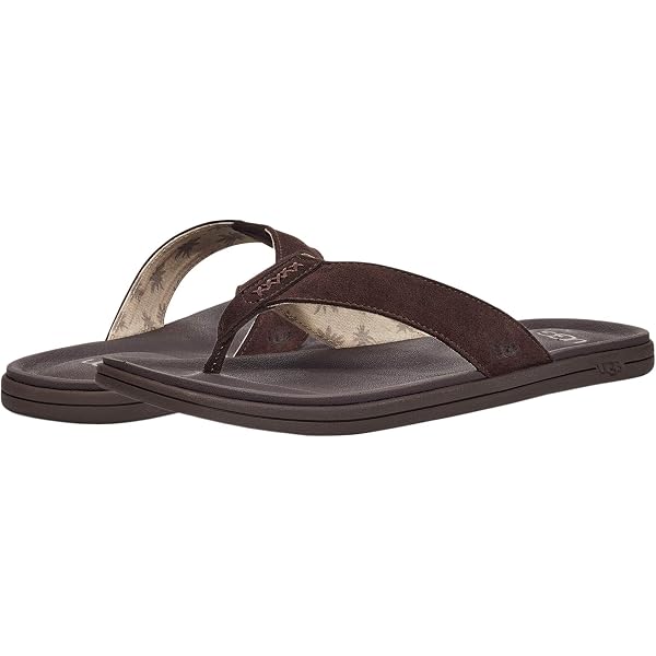 Amazon.co.jp: UGG Men's Brookside II Flip Flop, chestnut suede