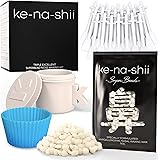 KENASHII ノーズワックスキット、50 gワックス、2８アプリケーター。ケナシのオリジナル＆ベストノーズ脱毛キット。男性と女性のための鼻のワックス。 14のアプリケーション