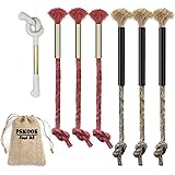 PSKOOK 着火剤 着火麻ロープ 麻の火口 着火ロープ ファイアスターター 防水 ７本セット 携帯麻袋付き バーベキュー キャンプ サバイバルツール