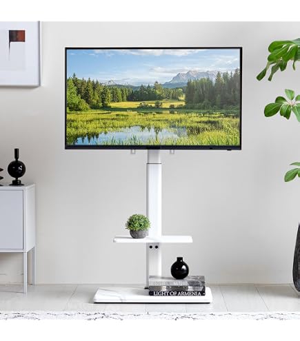 Amazon.co.jp: テレビスタンド白 壁寄せテレビスタンド キャスター付き