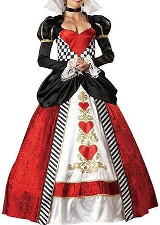 Hapyshop 魔女 ハートの女王 コスプレ レディース ハロウィン コスチューム プリンセス 女王 クイーン 仮装 ドレス 貴族 お姫様 復古風 演出服 イベント パーティー 文化祭 大人 女性 コスプレ 仮装 通販 Amazon