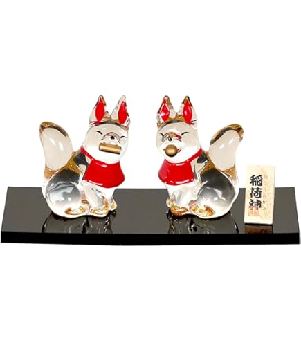 Amazon | 仏縁堂ブランド：神具・稲荷社【陶器製眷属像：稲荷・狐