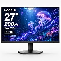 極美品 KOORUI ゲーミングモニター27インチ Amazon.co.jp: KOORUI ゲーミングモニター 27インチ FHD 200Hz Fast