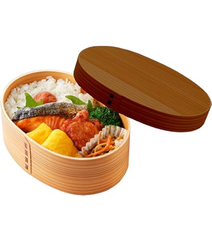 Amazon｜かのりゅう 曲げわっぱ弁当箱 Anti W くつわ Na 18×12.5×6.5cm