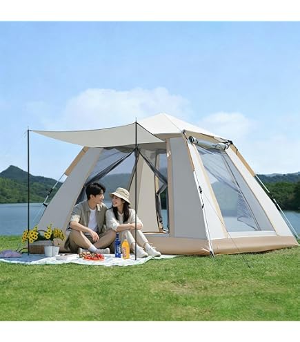 テント ワンタッチテント 3～4人用 全景天窓 ダブルドア 窓 210D 882 Amazon.co.jp: テント ワンタッチテント 3～4人用 全景天窓 ダブルドア
