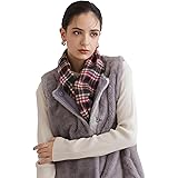 [ムーンバット] miel(ミエル) カシミヤ100％ マフラー レディース チェック [幅約30cm 長さ約186cm]【防寒対策・洗えるカシミヤ・お手入れ簡単】