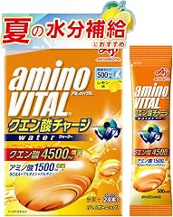 アミノバイタル BCAA クエン酸 アミノ酸 1500mg クエン酸 4500mg クエン酸チャージウォーター レモン味 24本入箱 スポーツドリンク 粉末 水に溶けやすい24本(x 1)